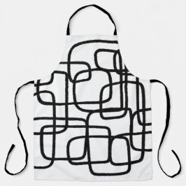 Moderne Abstrakte Linie Schwarz/Weiß Schürze