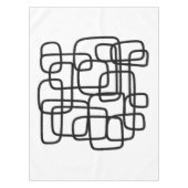 Moderne Abstrakte Linie Schwarz/Weiß Tischdecke (Vorderseite)