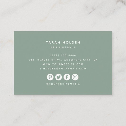 Moderne Abstrakte Linie Zeichnend Visitenkarte (Rückseite)