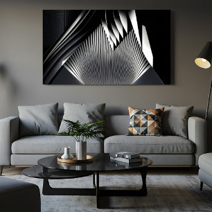 Moderne abstrakte Linien 3D-Architektur Leinwanddruck