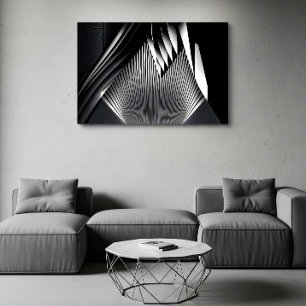 Moderne abstrakte Linien 3D-Architektur Poster