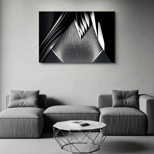 Moderne abstrakte Linien 3D-Architektur Poster