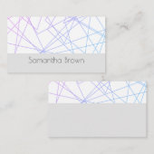 Moderne abstrakte Linien, blau und lila Visitenkarte (Vorne/Hinten)
