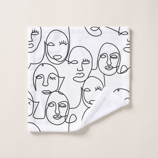 Moderne Abstrakte Linien gegenüber der Kunst der k Badhandtuch Set (Waschlappen)