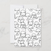 Moderne Abstrakte Linien gegenüber der Kunst der k Dankeskarte (Rückseite)