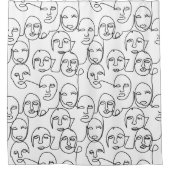 Moderne Abstrakte Linien gegenüber der Kunst der k Duschvorhang (Vorderseite)