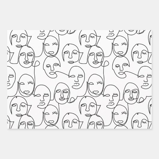 Moderne Abstrakte Linien gegenüber der Kunst der k Geschenkpapier Set (Vorderseite 3)