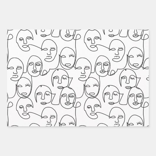 Moderne Abstrakte Linien gegenüber der Kunst der k Geschenkpapier Set (Vorderseite 2)