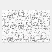 Moderne Abstrakte Linien gegenüber der Kunst der k Geschenkpapier Set (Vorderseite)