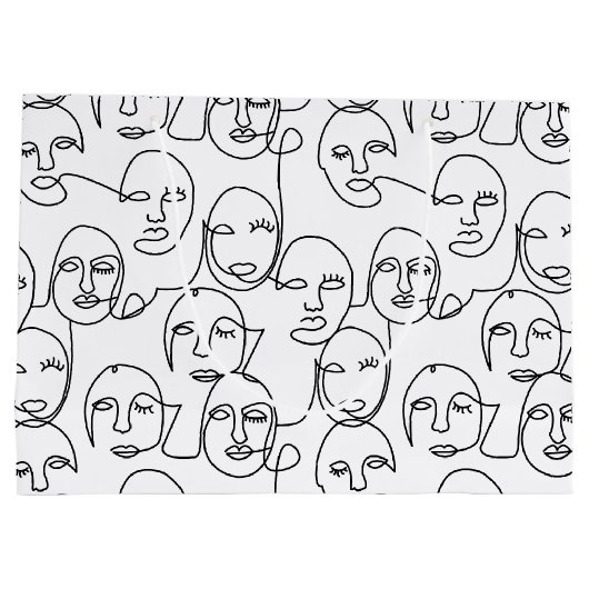 Moderne Abstrakte Linien gegenüber der Kunst der k Große Geschenktüte (Rückseite)