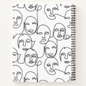 Moderne Abstrakte Linien gegenüber der Kunst der k Notizblock (Rückseite)