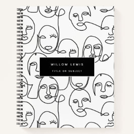 Moderne Abstrakte Linien gegenüber der Kunst der k Notizblock