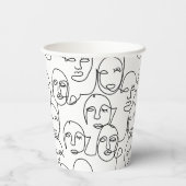 Moderne Abstrakte Linien gegenüber der Kunst der k Pappbecher (Rückseite)