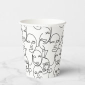 Moderne Abstrakte Linien gegenüber der Kunst der k Pappbecher (Rechts)