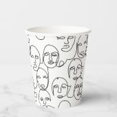 Moderne Abstrakte Linien gegenüber der Kunst der k Pappbecher (Vorderseite)