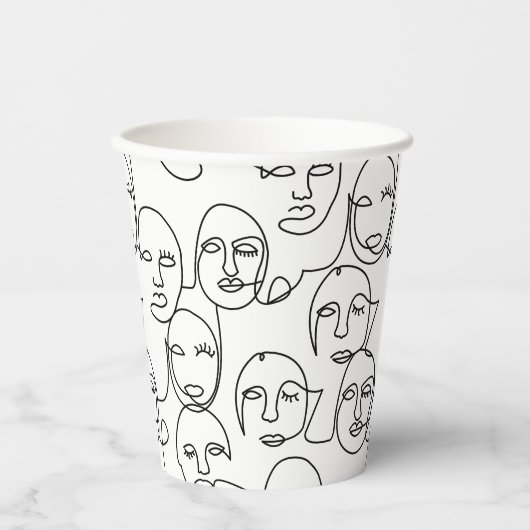 Moderne Abstrakte Linien gegenüber der Kunst der k Pappbecher (Vorderseite)