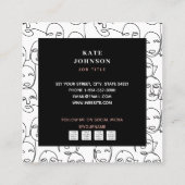 Moderne Abstrakte Linien gegenüber der Kunst der k Quadratische Visitenkarte (Rückseite)