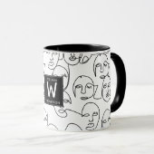 Moderne Abstrakte Linien gegenüber der Kunst der k Tasse (VorderseiteRechts)