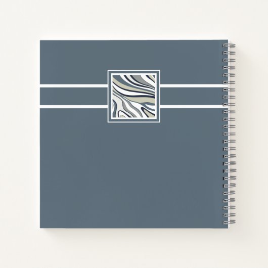 Moderne, abstrakte Linienführung Notizblock (Rückseite)
