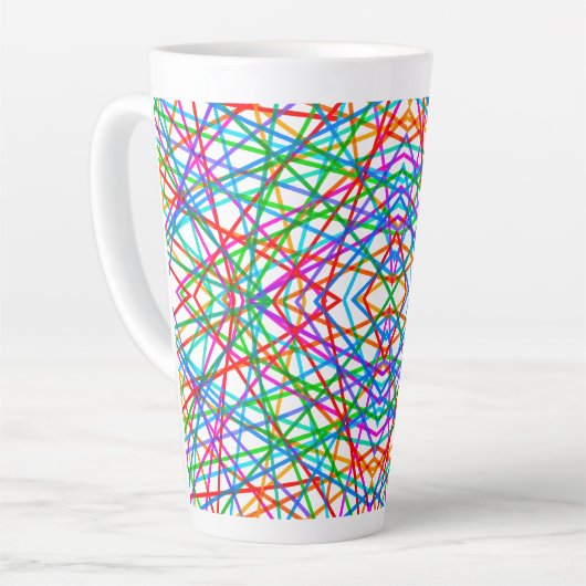 Moderne abstrakte Linienkunst Milchtasse (Linke Ecke)