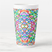 Moderne abstrakte Linienkunst Milchtasse (Vorderseite)