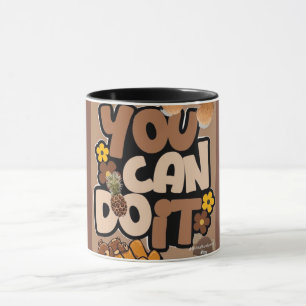Moderne abstrakte Linienkunst Schwarze Tasse   Min