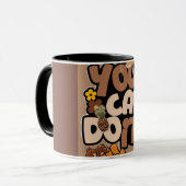 Moderne abstrakte Linienkunst Schwarze Tasse | Min (Vorderseite Links)