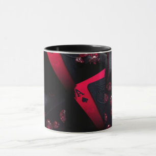 Moderne abstrakte Linienkunst Schwarze Tasse   Min