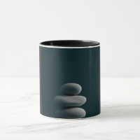 Moderne abstrakte Linienkunst Schwarze Tasse | Min