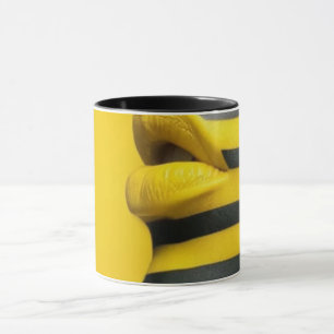 Moderne abstrakte Linienkunst Schwarze Tasse Min
