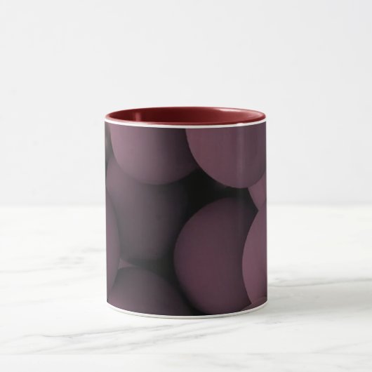 Moderne abstrakte Linienkunst Schwarze Tasse | Min (Zentrum)