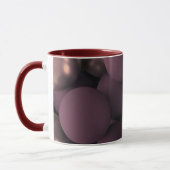 Moderne abstrakte Linienkunst Schwarze Tasse | Min (Links)
