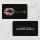 Moderne Abstrakte Lips Makeup Artist #53 Visitenkarte (Vorne/Hinten)