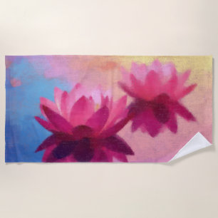 Moderne Abstrakte Lotus-Blume Strandtuch
