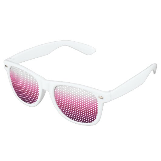 Moderne abstrakte Magenta burgundy maroon ombre Partybrille (Schrägansicht)