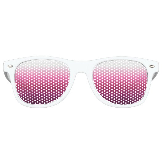 Moderne abstrakte Magenta burgundy maroon ombre Partybrille (Vorderseite)