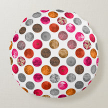 Moderne Abstrakte Magenta Orange Geo Spheres