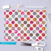 Moderne Abstrakte Magenta Orange Geo Spheres Seidenpapier (Handwerk)