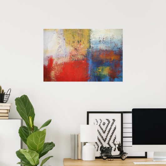 Moderne Abstrakte Malerei Art Print Poster (Heimbüro)
