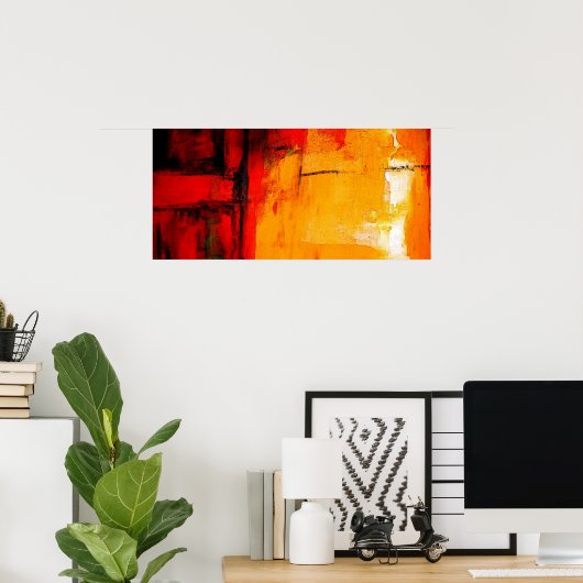 Moderne Abstrakte Malerei Art Print Poster (Heimbüro)