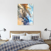 Moderne Abstrakte Malerei Blue Gold White Imitate Leinwanddruck (Insitu (Schlafzimmer))