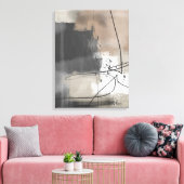 Moderne Abstrakte Malerei Braunschwarz Minimalisti Leinwanddruck (Insitu (Wohnzimmer))