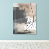 Moderne Abstrakte Malerei Braunschwarz Minimalisti Leinwanddruck (Insitu (Holzboden))