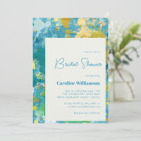 Moderne Abstrakte Malerei Cooles blaues Brautparty