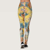 Moderne Abstrakte Malerei Gelb Aquamarin Leggings (Rückseite)