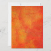 Moderne Abstrakte Malerei in Orange Generic Party Einladung (Rückseite)