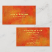 Moderne Abstrakte Malerei in Orange Visitenkarte (Vorne/Hinten)