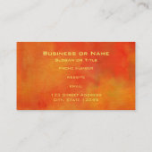 Moderne Abstrakte Malerei in Orange Visitenkarte (Rückseite)