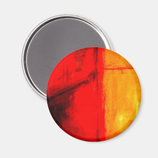 Moderne Abstrakte Malerei Magnet (Vorderseite/Rückseite)