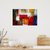 Moderne Abstrakte Malerei Poster (Küche)